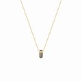 Naszyjnik z kryształem w oprawie Mini (kwarc dymny) 