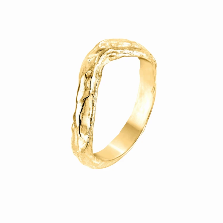 Pierścionek Duness Gold ze srebra pozłacanego 24K