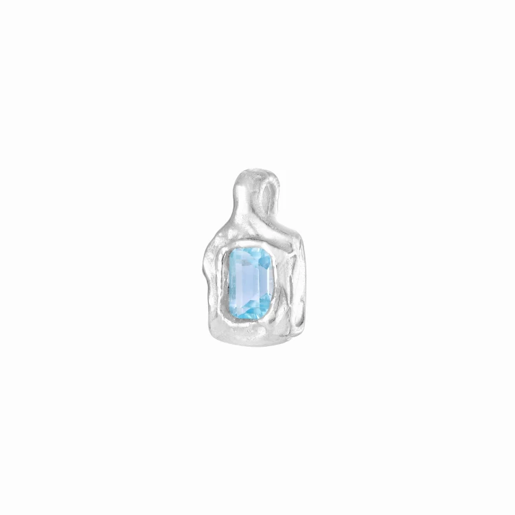 Zawieszka Duness Silver z naturalnym topazem Sky Blue