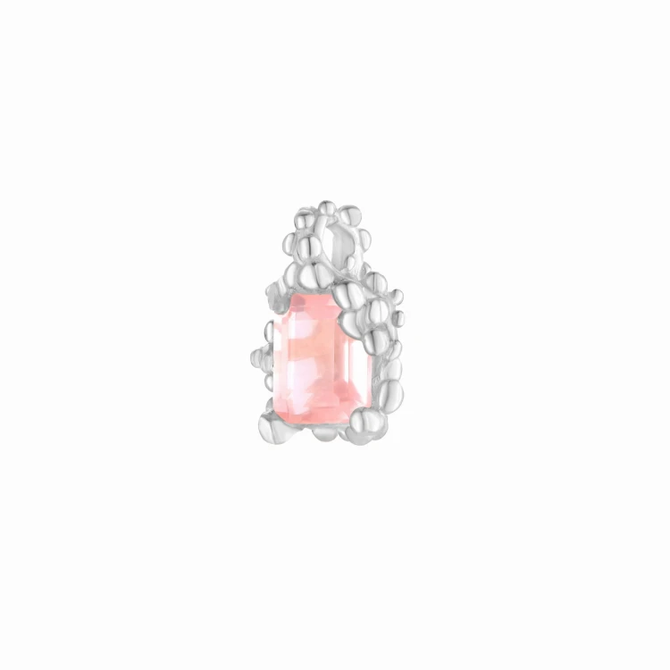 Zawieszka Coral Silver z naturalnym kwarcem różowym