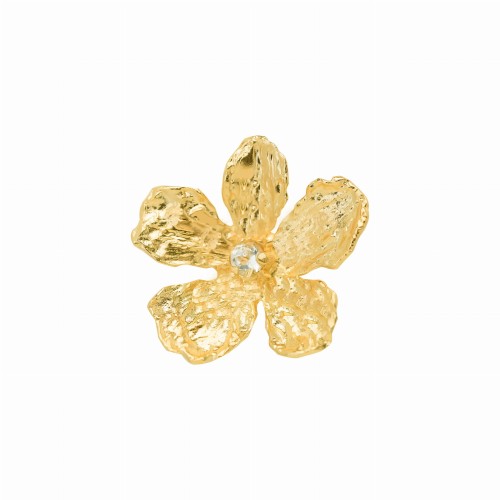 Zawieszka Blossom Crystal pozłacana kwiatek