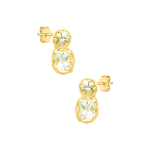 Kolczyki Dual Crystal srebro 925 pozłacane